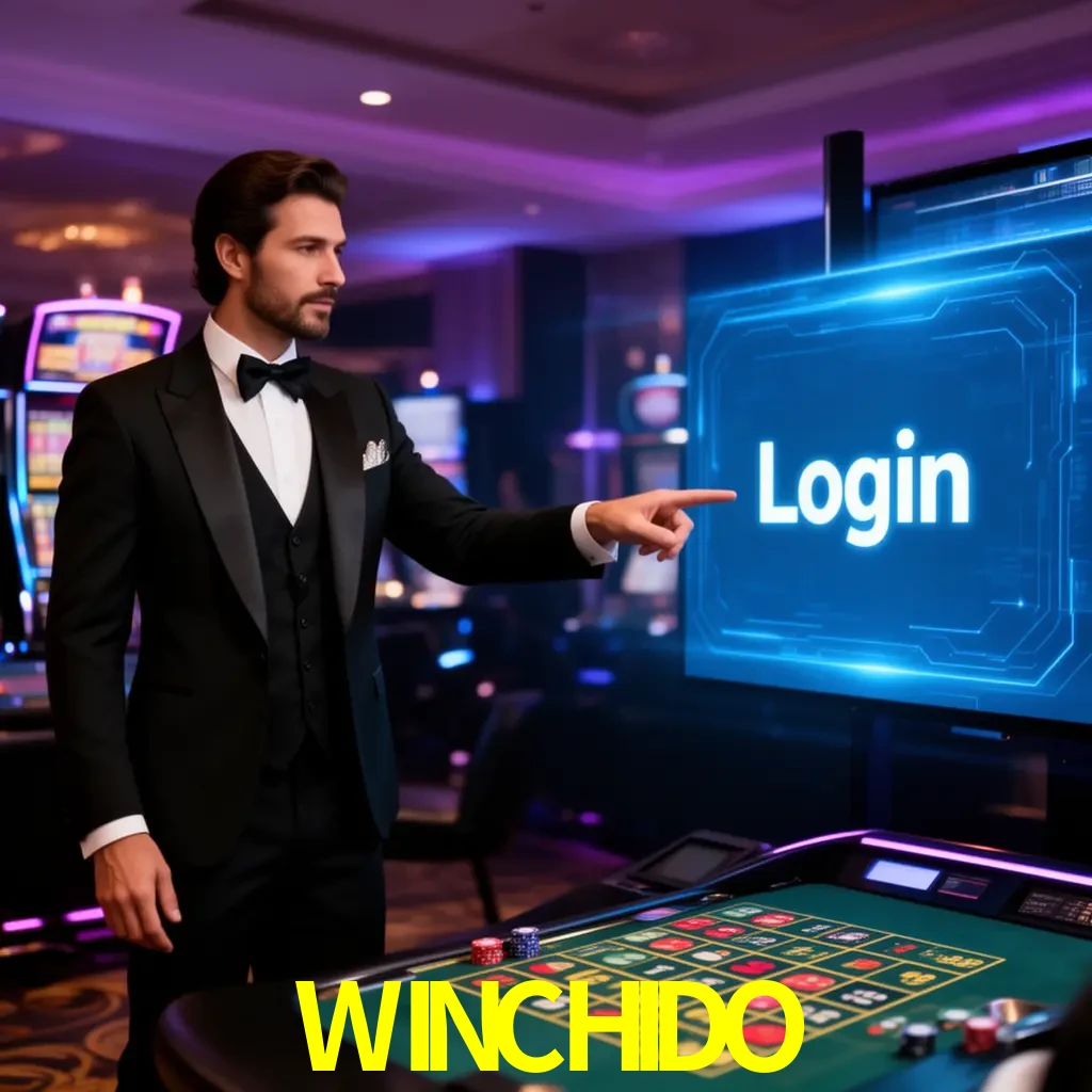 WINCHIDO Login - OTP, cuenta y soporte Pantalla WINCHIDO Login con OTP, contraseña, cuenta segura y soporte móvil